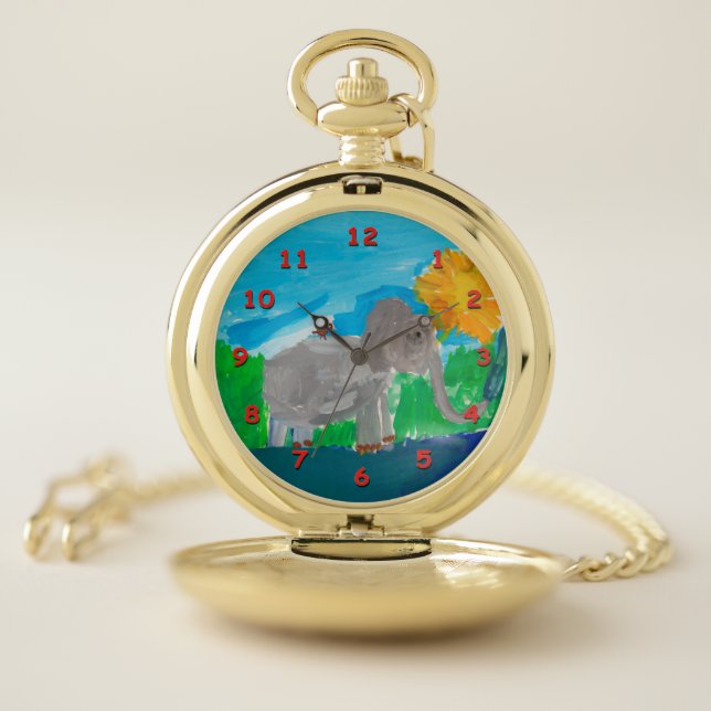 Elephant & Bird Pocket Watch (Inside)