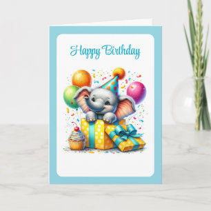 Elephant Birthday Card