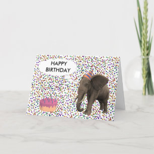 Elephant Birthday Card