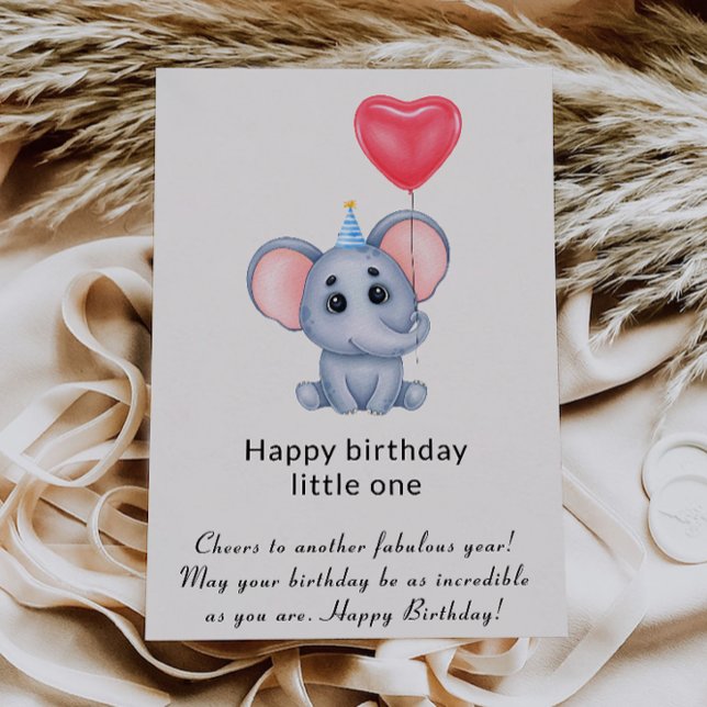 Elephant Birthday Card for Children (Elephant Birthday Card for Children)