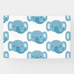 Elephant Birthday Kids Art Banner