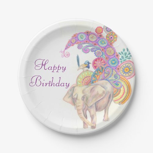 elephant birthday party plates