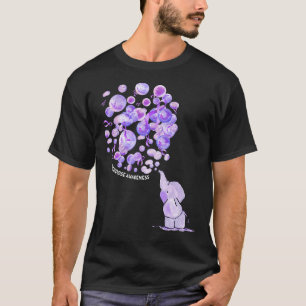 Elephant Blowing Up Purple Balloons Overdose Aware T-Shirt
