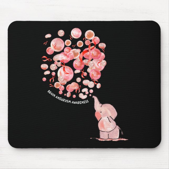 Elephant Blows Up Burgundy Bylloons Brain Aneurysm Mouse Pad (Front)