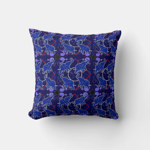 Elephant Blue Bandana Pillow