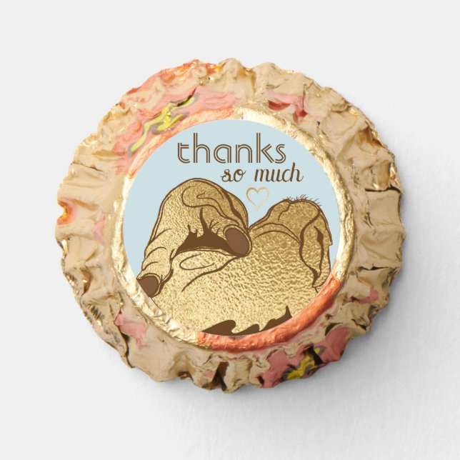 Elephant Blue Candy Labels Reese's Miniatures (Front)