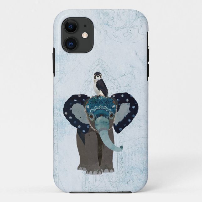 ELEPHANT & BLUE FALCON Case-Mate iPhone CASE (Back)
