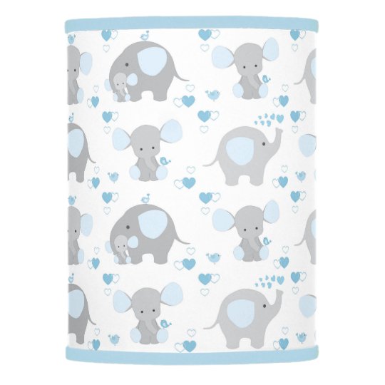 Elephant Blue Gray Safari Animals Nursery Baby Boy Lamp Shade Nursery Baby Boy Lamp Shade