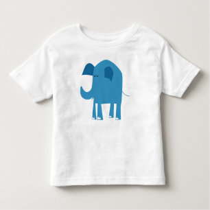 elephant, blue, happy toddler t-shirt