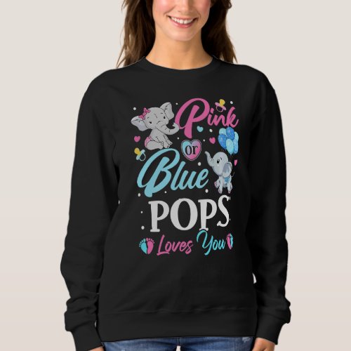 Elephant Blue Pink Pops Loves You Pregnancy Reveal Sweatshirt