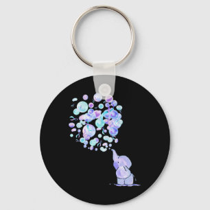 Elephant Blue Purple Balloons Suicide Prevention A Keychain