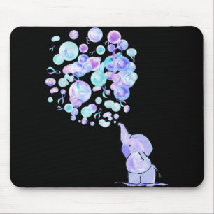 Elephant Blue Purple Balloons Suicide Prevention A Mouse Pad