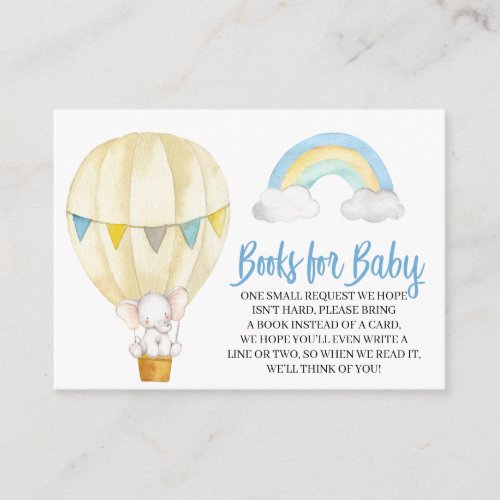 Elephant Books For Baby Enclosure Card