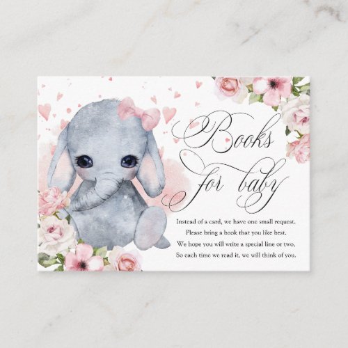Elephant Books For Baby Enclosure Card