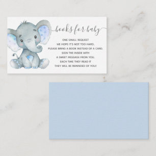 Elephant Books for Baby Enclosure Card Baby Shower