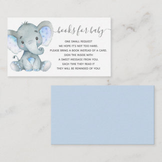 Elephant Books for Baby Enclosure Card Baby Shower