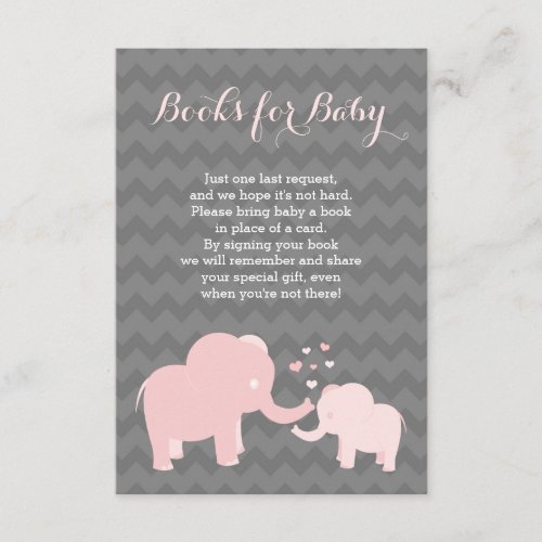 Elephant Books For Baby Insert Pink Grey