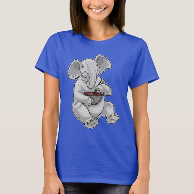Elephant Bowl Ramen T-Shirt (Front)