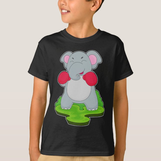 Elephant Boxer Boxing gloves Boxing T-Shirt (Front)