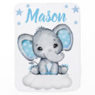 Elephant Boy Baby Blankets Star Blue Name Elephant Boy Baby Blankets Star Blue Name
