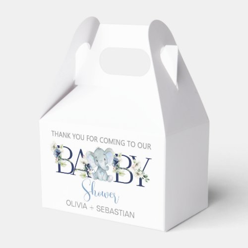 Elephant boy baby shower favor box treats box favor boxes