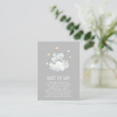 Elephant Boy | Gray Baby Shower Books for Baby Enclosure Card (Standing Front)