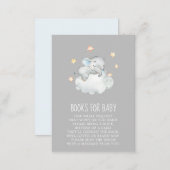 Elephant Boy | Gray Baby Shower Books for Baby Enclosure Card (Front/Back)