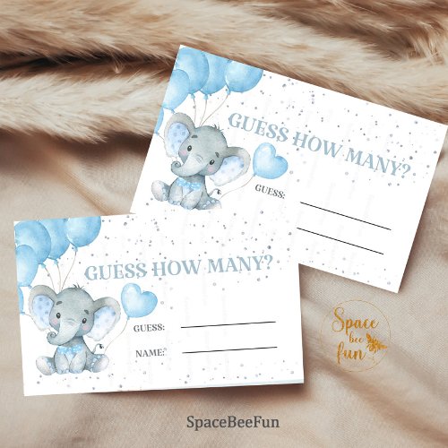 Elephant Boy Guess How Many Enclosure Card