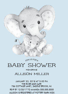 Elephant Baby Shower Invitations Zazzle Elephant Boys Baby Shower Invitation