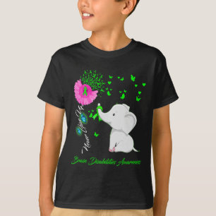 Elephant Brain Disabilities Awareness  T-Shirt