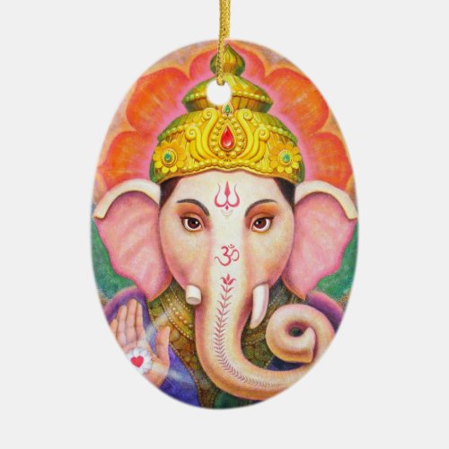 Elephant Buddha Art Ganesha Christmas Ornament