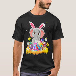 Elephant Bunny Easter Egg Funny Elephant Easter S T-Shirt