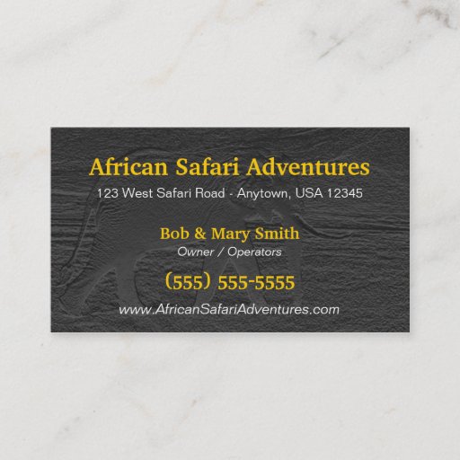 Customizable Elephant Business Card