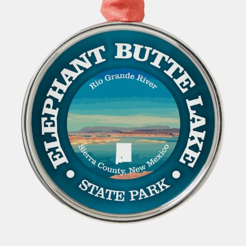 Elephant Butte Lake SP Metal Ornament