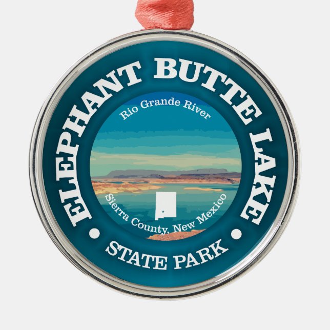 Elephant Butte Lake SP Metal Ornament (Front)