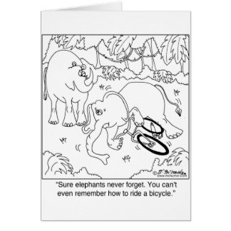 Elephant Can’t Remember How To Ride A Bike Cards