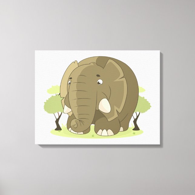 Elephant Canvas Print (Front)