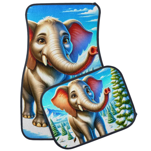 Elephant Car Floor Mat (Set)