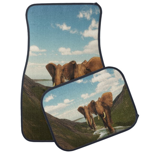 Elephant Car Floor Mat (Set)