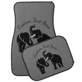 Elephant Car Floor Mat with Custom Text and Colors