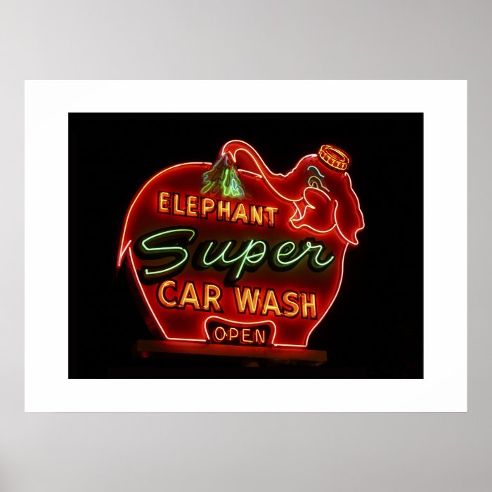 Elephant Car Wash Print