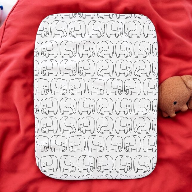 Elephant Cartoon Baby Burp Cloth (elephant drawing baby burp cloth,baby feeding burping soft cloth,new mom comfy baby safe cloth)