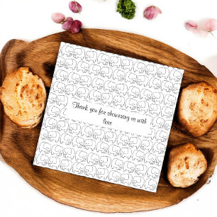 Elephant Cartoon Cloth Napkin