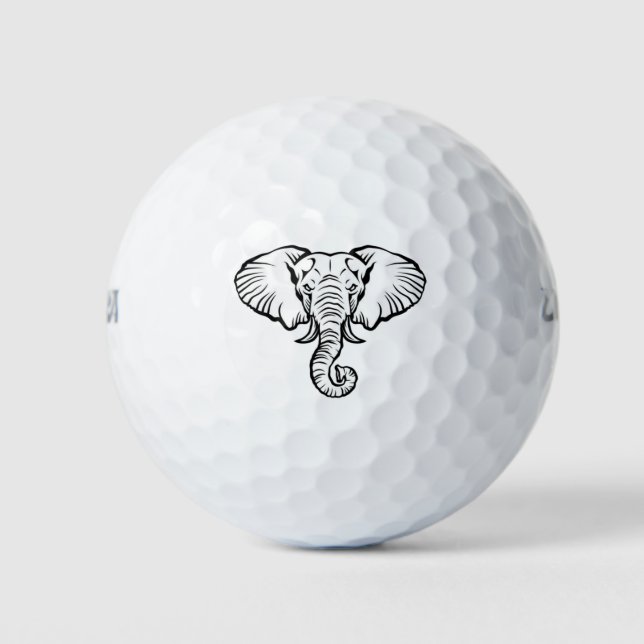 Elephant Cartoon Design Golf Balls (Front)