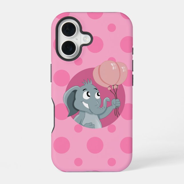 Elephant cartoon iphone case (Back)