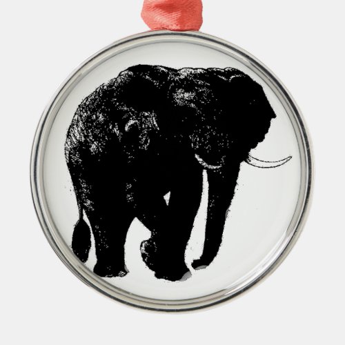Elephant Ceramic Round Ornament