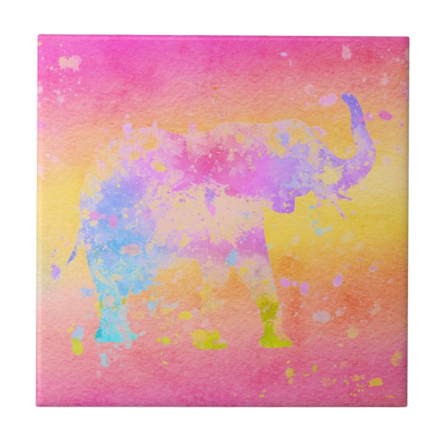 Elephant Ceramic Tile (Front)