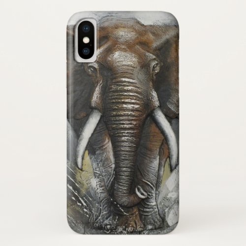 Elephant Charging iPhone X Case