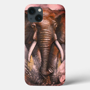 Elephant Charging iPhone 13 Case