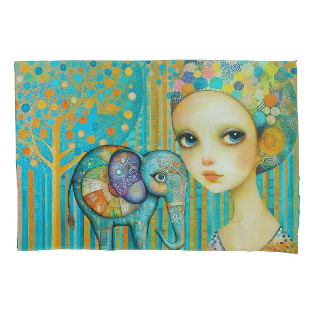 Elephant Charm Pillow Case (Front)